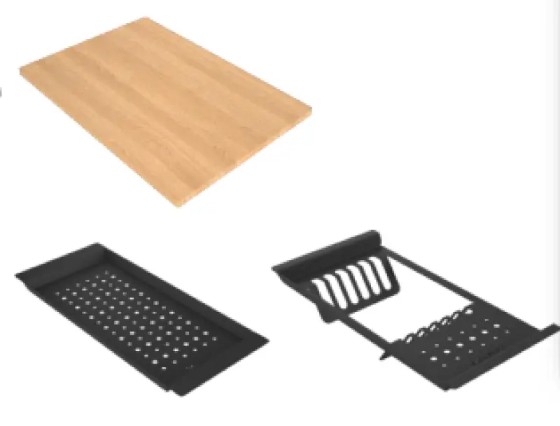 GraniteMy Limited stor 1,5 granit over- og underbygget sort vask inkl. tilbehør 76x48 cm 1208957389