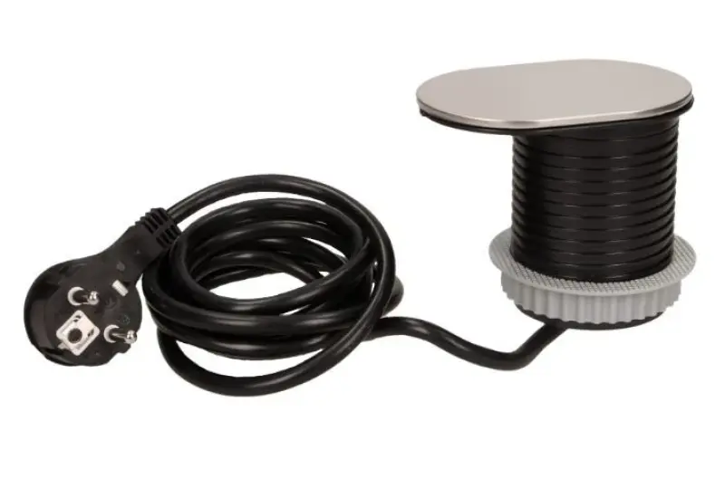 Indux Slide indbygget køkkenstik i arbejdsplade med USB C og stikkontakt farve rustfrit stål 1208957391