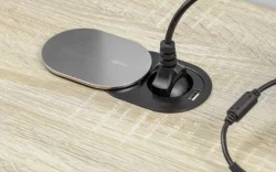 Indux Slide indbygget køkkenstik Penaarde i arbejdsplade med USB og stikkontakt farve rustfrit stål 1208957392