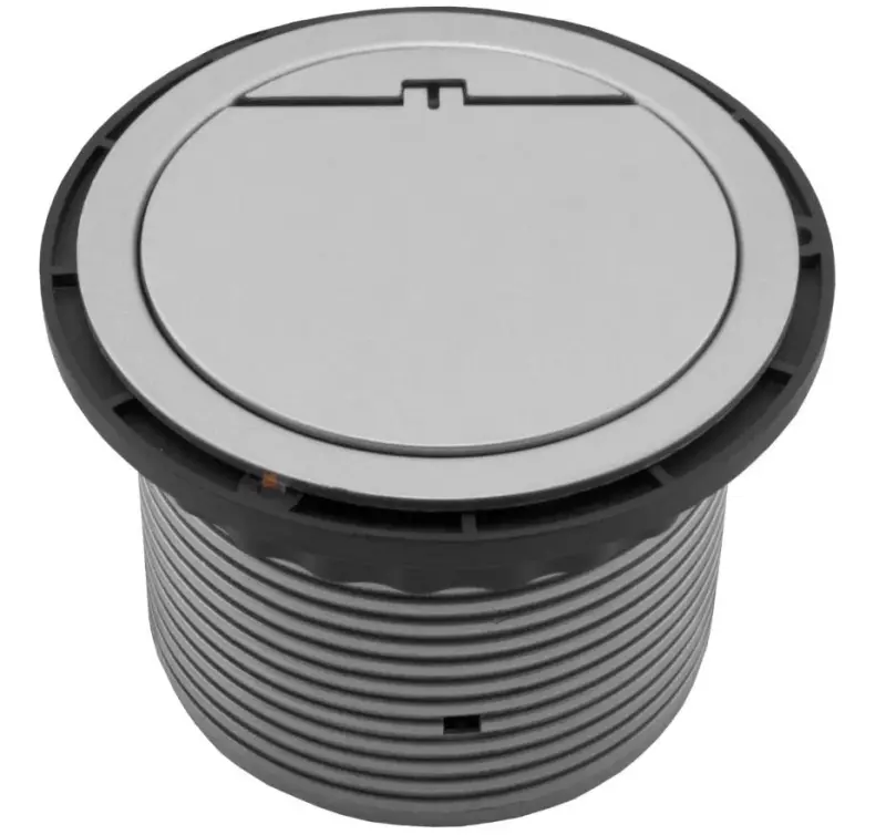 Indux Cover indbygget jordforbindelse sølv køkken stikkontakt i arbejdsplade med 2 USB-forbindelser 1208957399