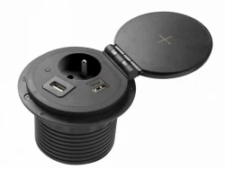 Indux Cover indbygget jordforbindelse sort køkkenstik i arbejdsplade med udskiftelige tilslutninger 12089573400