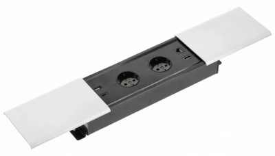 Indux Slide max indbygget køkkenstikdåse i bordplade med USB-A, HDMI, RJ45 og USB-C, farve mat hvid 1208957429