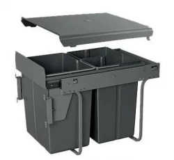 Garbi Carrier C-40-3-H indbygningsaffaldssystem med egne føringer og 3 affaldsspande 1 x 20 + 2 x 10 liter 1208957464