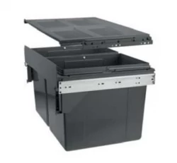Garbi Carrier C-60-2 indbygningsaffaldssystem med egne skinner og 2 affaldsbeholdere 2 x 27 Liter 1208957468