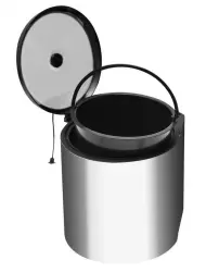 Garbi Round R-40-1 indbygget affaldsspand 11 liter kan placeres til venstre og højre 1208957471