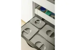 Garbi Basket B-60-4-H sorteringssystem til affald til skuffe 60 cm inkl. holder og 4 affaldsbeholdere 1208957472