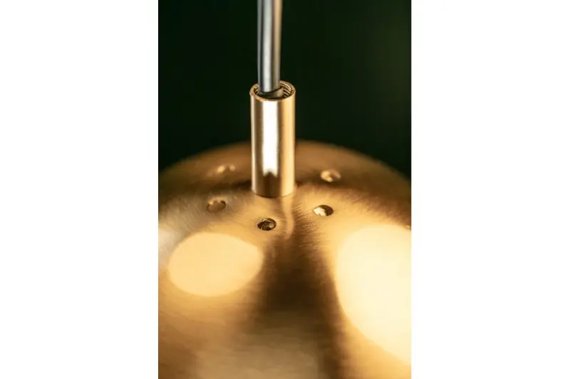 Dekor Abies messing guld moderne hængelampe med rund metalskærm 7597