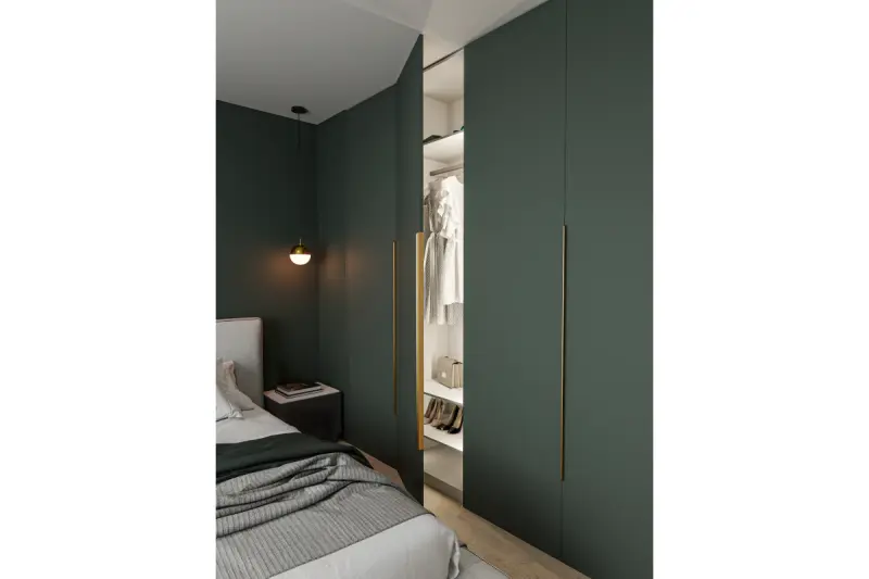 Dekor Abies messing gylden hængelampe med metalrund baldakin 3558