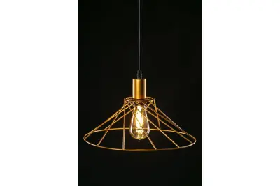 Decor Tilia moderne gyldne dekorative trådhængelampe 7863