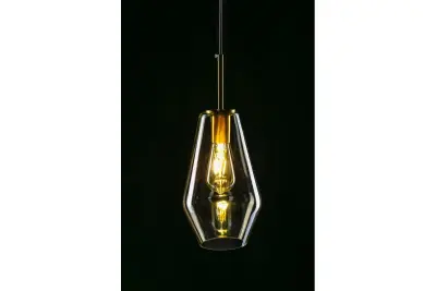 Dekor Lime 397 mm høj moderne ravfarvet pendellampe 7900