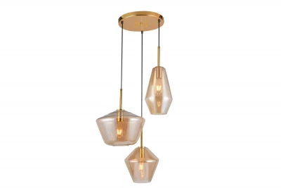Decorer Lime 1467 mm høj moderne gylden pendellampe med 3 lyskilder 7983