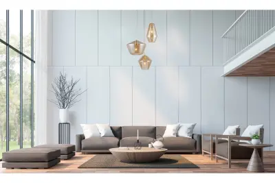 Decorer Lime 1467 mm høj moderne gylden pendellampe med 3 lyskilder 7983