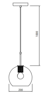 Decor Giglas kugleformet glaspendel 8013