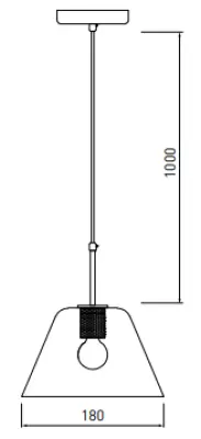 Decor Giglas stilfulde glaspendellampe 8037