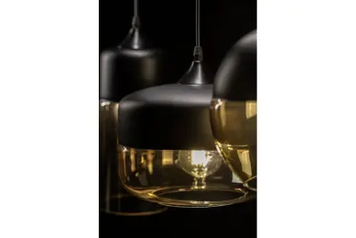 Decor Lender moderne hængelampe af metal og glas bredde 250 mm 8433