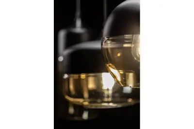 Decor Lender moderne hængelampe af metal og glas bredde 250 mm 8433