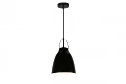 Decor Orient kegleformet metalpendellampe sort med kontrasterende hvid inderside 4475