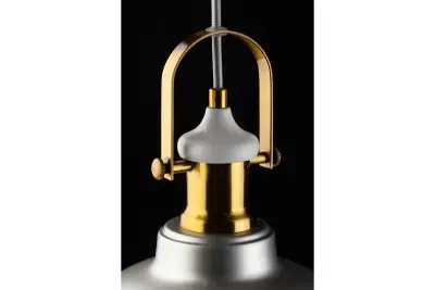 Dekor Zenit metal kuppelformet grå pendellampe med metallisk finish 4895