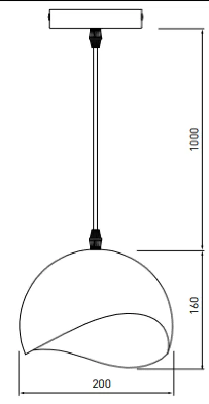 Decor Mavia spherical black and green pendant lamp 1839