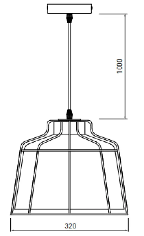 Decor Goa grå hængelampe med dekorativt gyldent stel 3550