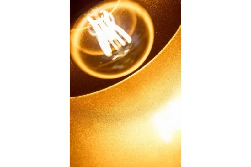 Decor Goa blå hængelampe med dekorativ gylden ramme 3574