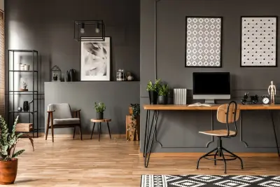 Decor Diu sort geometrisk hængelampe med 2 lyskilder bredde 30 cm 3628
