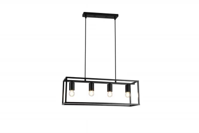 Decor Diu sort geometrisk hængelampe med 4 lyskilder, bredde 60 cm 3635