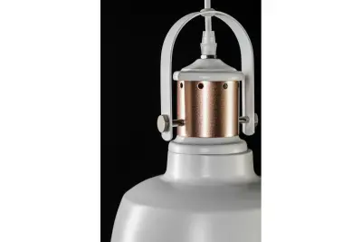 Decor Noor elegant hvid pendellampe med kobberelement 6934