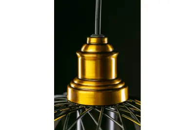 Decor Viela sort trådramme metalpendellampe kugleformet diameter 25 cm 6972
