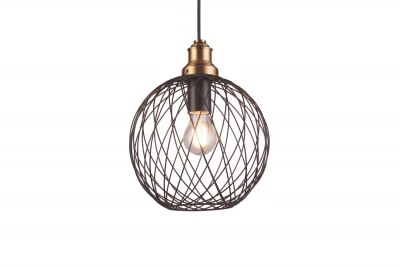 Decor Viela sort trådramme metalpendellampe kugleformet diameter 25 cm 6972