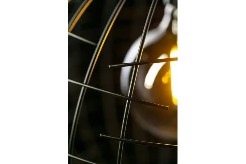 Dekor Viela sort guldtrådsformet metalpendellampe kugleformet diameter 35 cm 6996