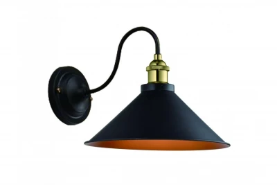 Decor Mani sort gylden metal væglampe diameter 22 cm 4052