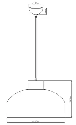 Dekor Goldi sort guld moderne hængelampe diameter 42 cm 4113