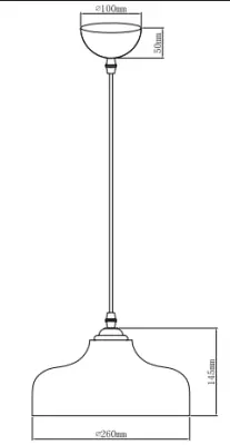 Dekor Marite klassisk loftlampe brun tonet glas diameter 26 cm 7108
