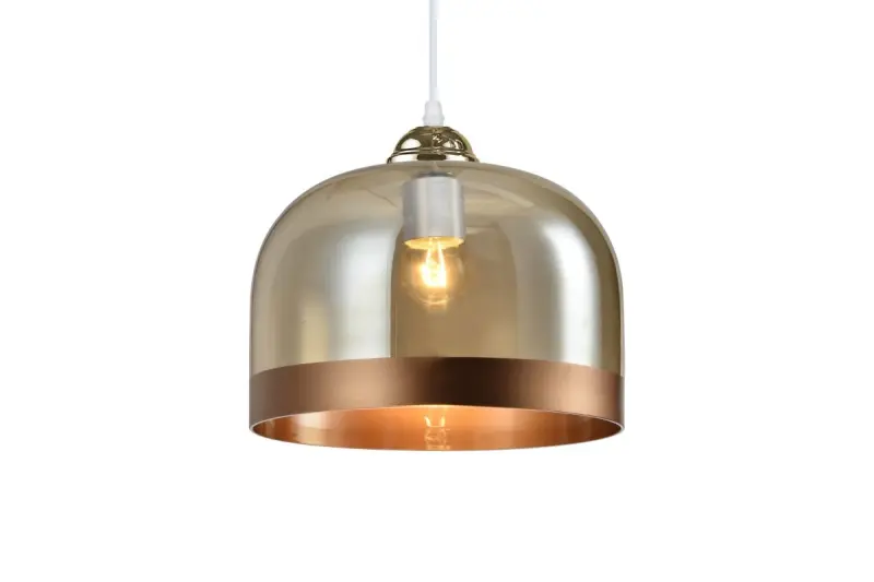 Decor Lati cylindrical amber pendant lamp glass, diameter 23.5 cm 7146