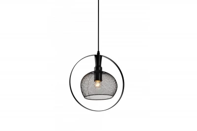 Décor Xalis hængelampe med sort trådskærm og metalramme, diameter 19,5 cm 7214