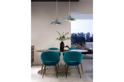 Decorer Skandi moderne blå pendellampe 35 cm i diameter 7429