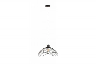Retro vintage sort trådhængelampe, 50 cm i diameter, model 4151