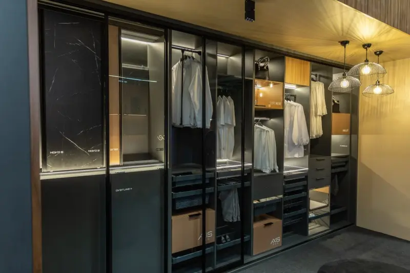 Retro vintage sort trådhængelampe, 50 cm i diameter, model 4151