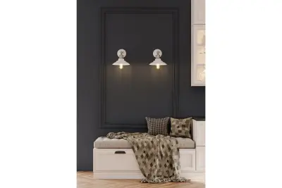 Decor Loret justerbar hvid væglampe 20 cm diameter 7871