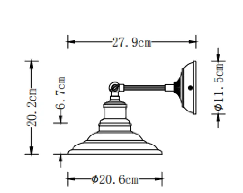 Decor Loret justerbar hvid væglampe 20 cm diameter 7871