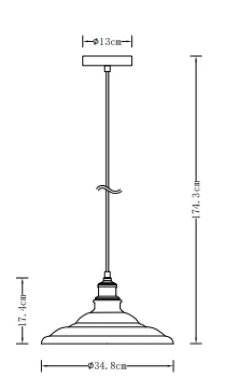 Decor Loret tidløs grå hængelampe 34,8 cm diameter 9790