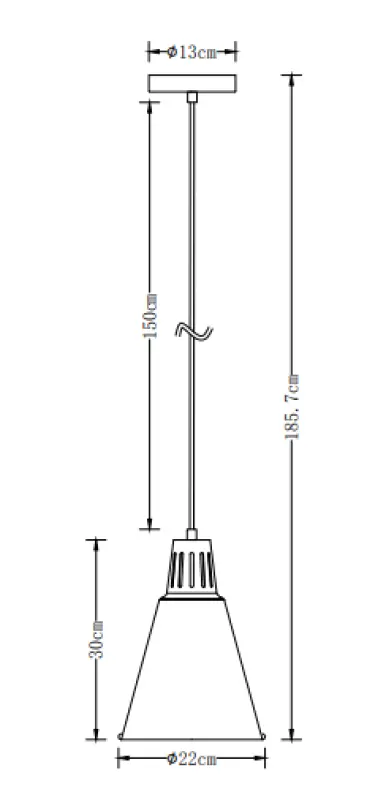 Dekoration Gianni stilfuld hvid pendellampe 22 cm i diameter 8075