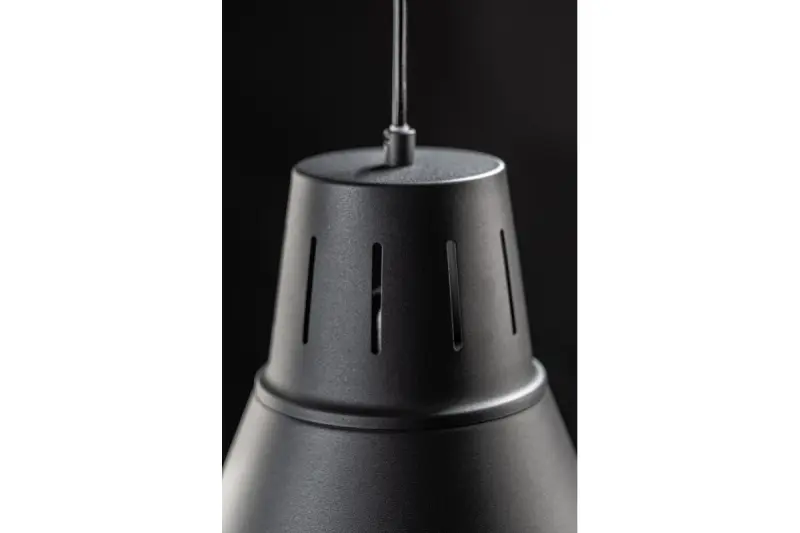 Decor Gianni stilfuld helt sort hængelampe 32 cm i diameter 8136