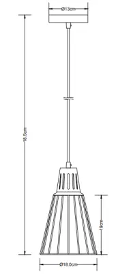 Dekor Kaliope moderne hvid kobber trådhængelampe 18 cm diameter 8235
