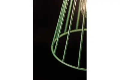 Decor Kaliope moderne grøn trådhængelampe 18 cm diameter 8044