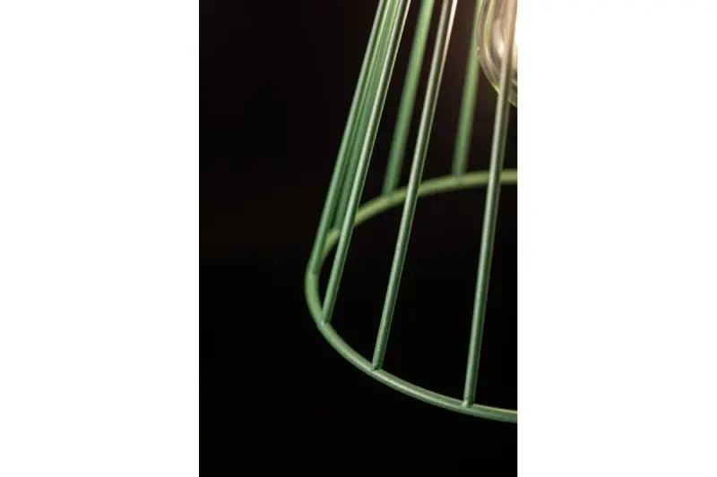 Decor Kaliope moderne grøn trådhængelampe 18 cm diameter 8044