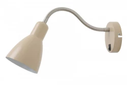 Decor Etore beige væglampe med metalarm, 11 cm diameter, 1907