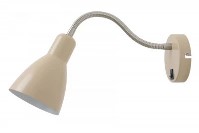 Decor Etore beige væglampe med metalarm, 11 cm diameter, 1907