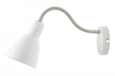 Decor Etore hvid væglampe med metalarm 11 cm diameter 1952